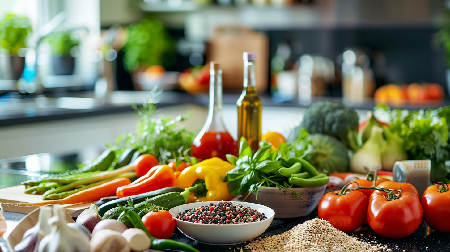 Rodina pri príprave zdravého jedla